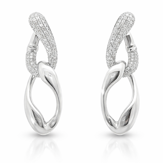 0.54CT Diamond Earring 14k White Gold