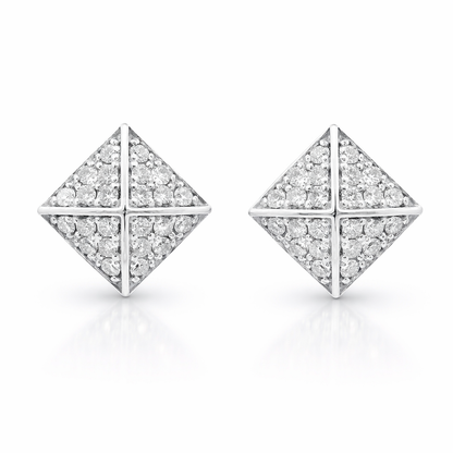 0.45CT Diamond Stud 14k White Gold Earring