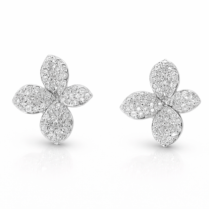 0.89CT Diamond 14K White Gold Earring