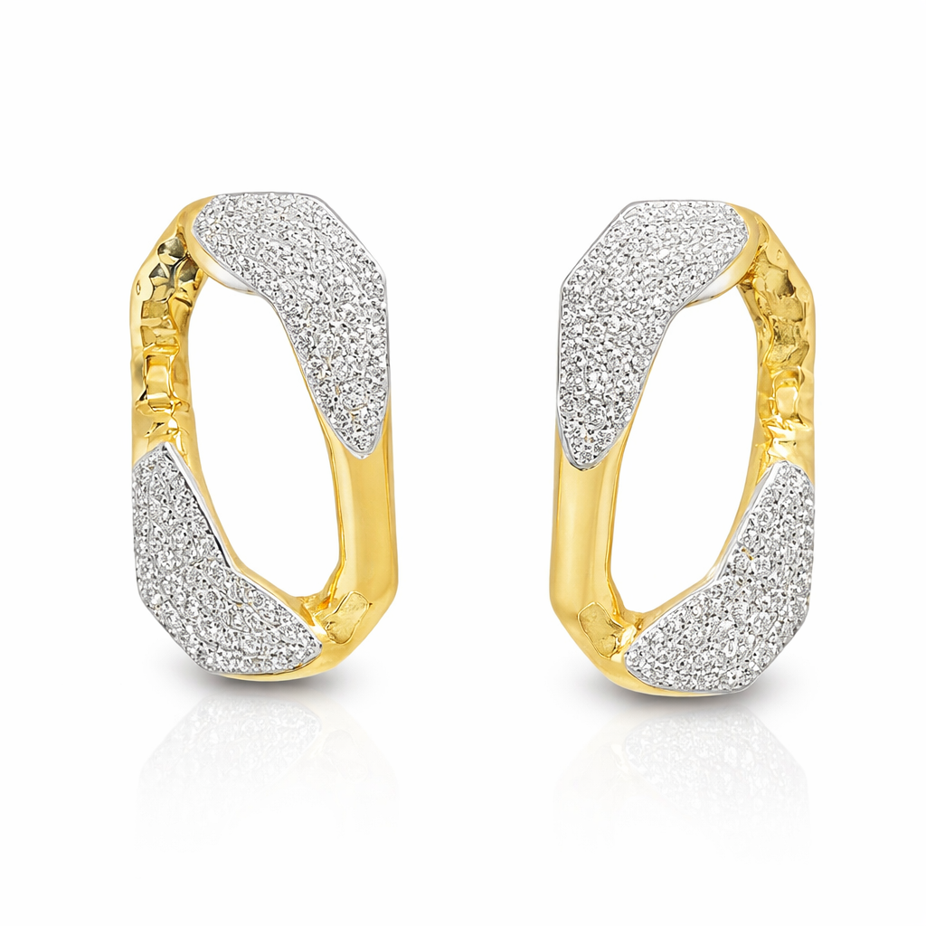 1.81CT Diamond Earring 14k Yellow Gold