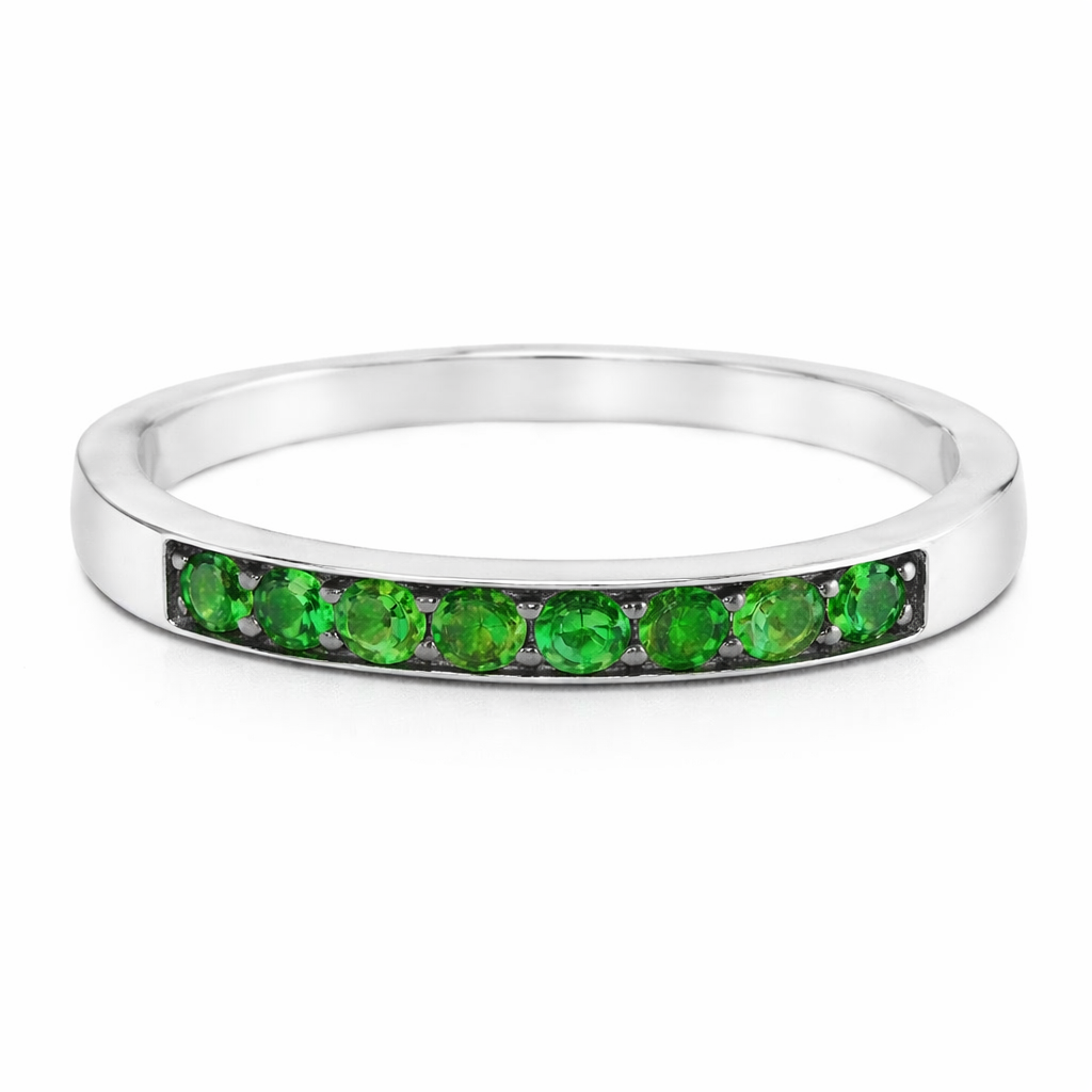 0.16CT Tsavorite Ring 14k White Gold