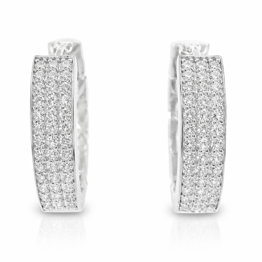 0.33CT Diamond  18k White Gold Earring