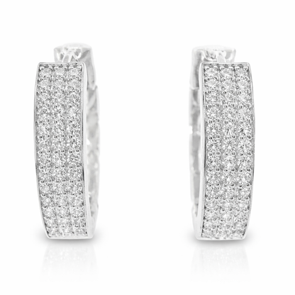 0.33CT Diamond  18k White Gold Earring