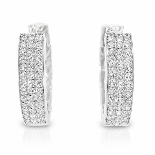 0.33CT Diamond  18k White Gold Earring