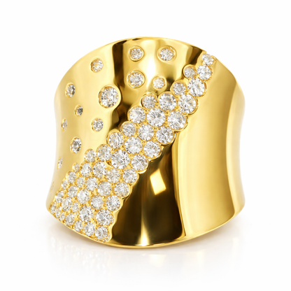 0.92CT Diamond Ring 14k Yellow Gold
