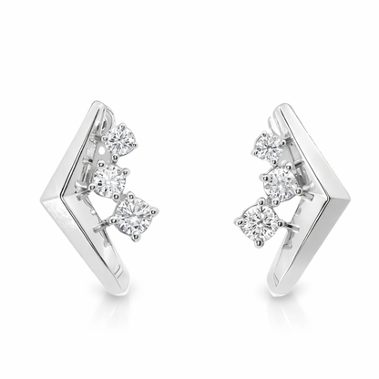 0.37CT Diamond  14k  Gold Earring