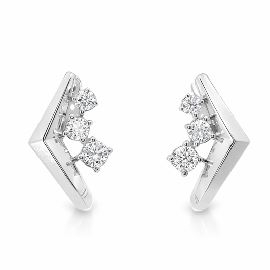 0.37CT Diamond  14k  Gold Earring