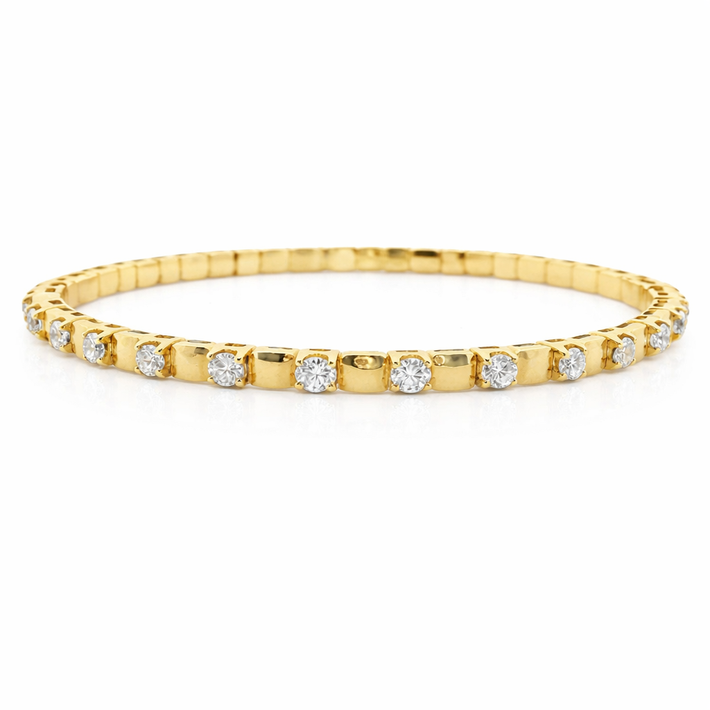 2.11CT Diamond Bangle 18k Yellow Gold