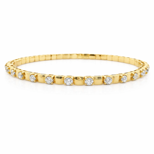 2.11CT Diamond Bangle 18k Yellow Gold