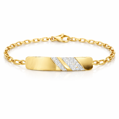 0.16CT Diamond Bracelet 14k Yellow Gold