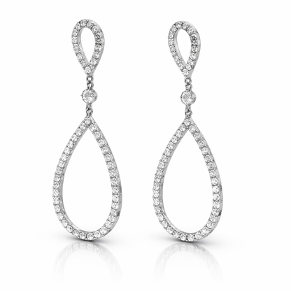 0.92Ct Diamond Earring 14k White Gold