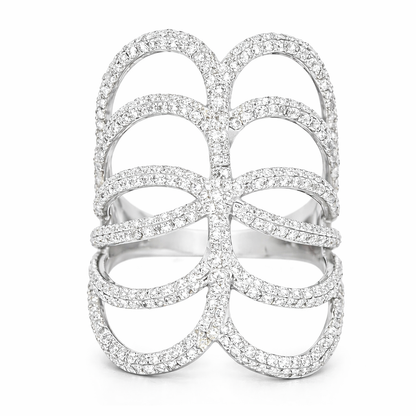 1.00CT Diamond Ring 18k White Gold