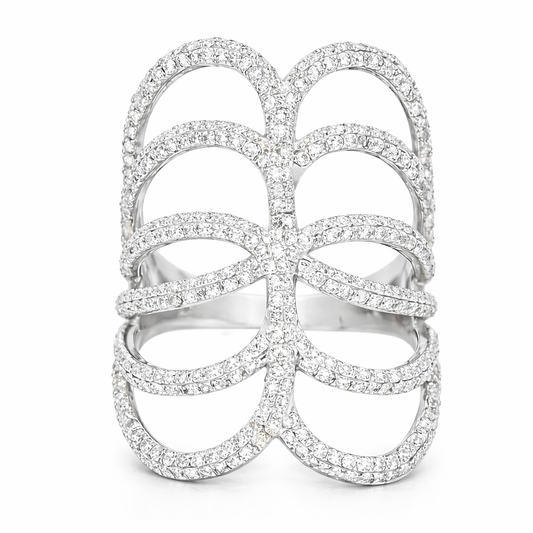 1.00CT Diamond Ring 18k White Gold