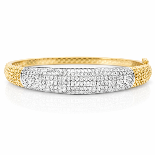 1.50Ct Diamond Bangle 14k Yellow Gold