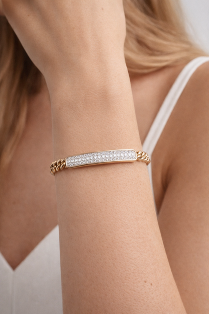 14K Gold Bracelet 1.60CT Natural Diamonds