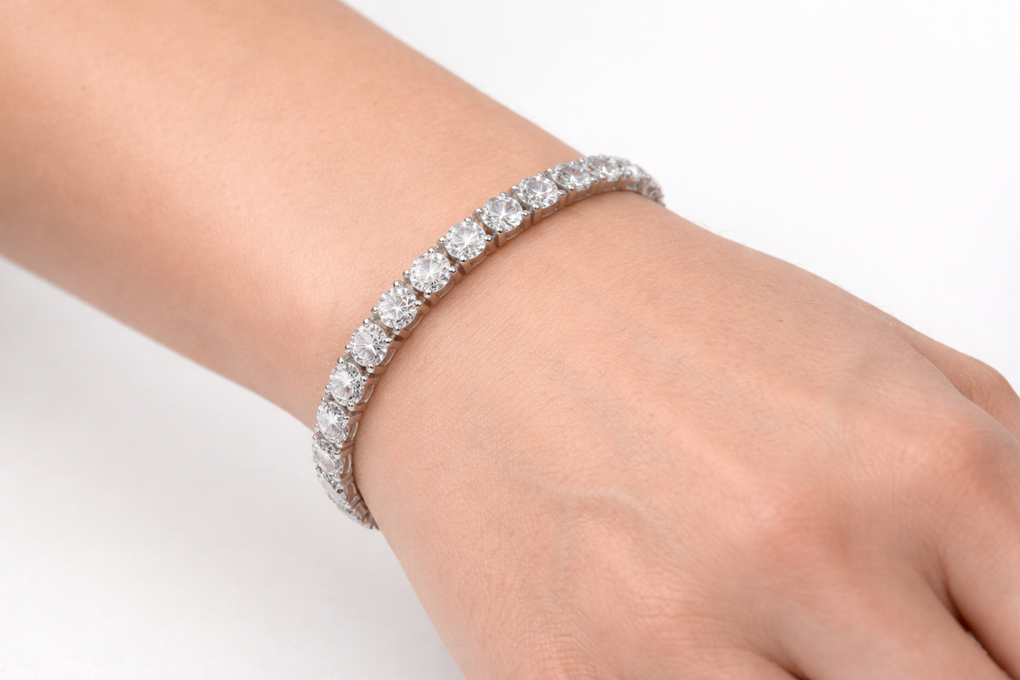 9.67Ct Lab Diamond Bracelet 14k White Gold