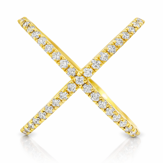 0.63CT Diamond Ring 14K Yellow Gold