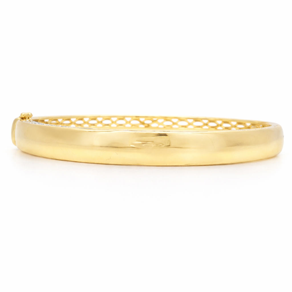 1.47ct Diamond Bangle 14k Yellow Gold