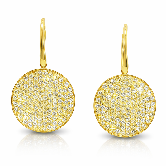 5.21CT Diamond Earring 14k Yellow Gold
