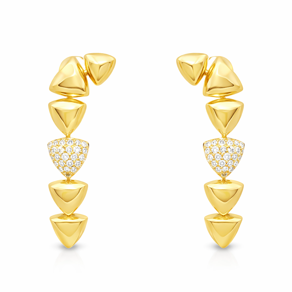 0.98CT Diamond Earrings 14k Yellow Gold