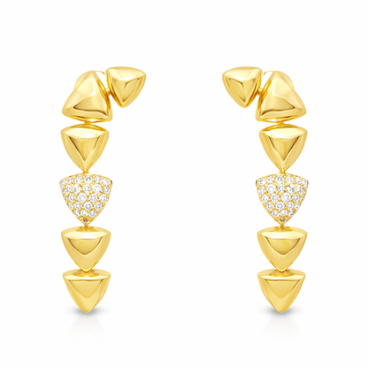 0.98CT Diamond Earrings 14k Yellow Gold