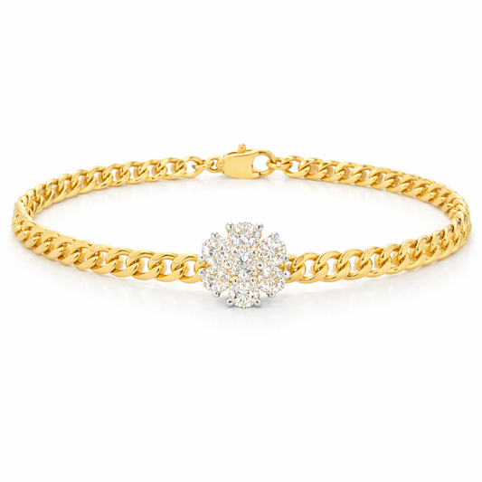 0.55CT Diamond Bracelet 14k yellow Gold