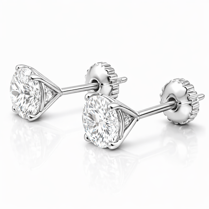 8.74CT Lab Diamond Stud Earring 14k White Gold