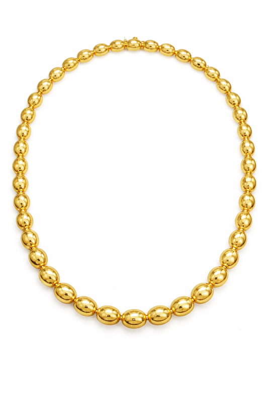 Plain Gold Necklace 14K Yellow Gold