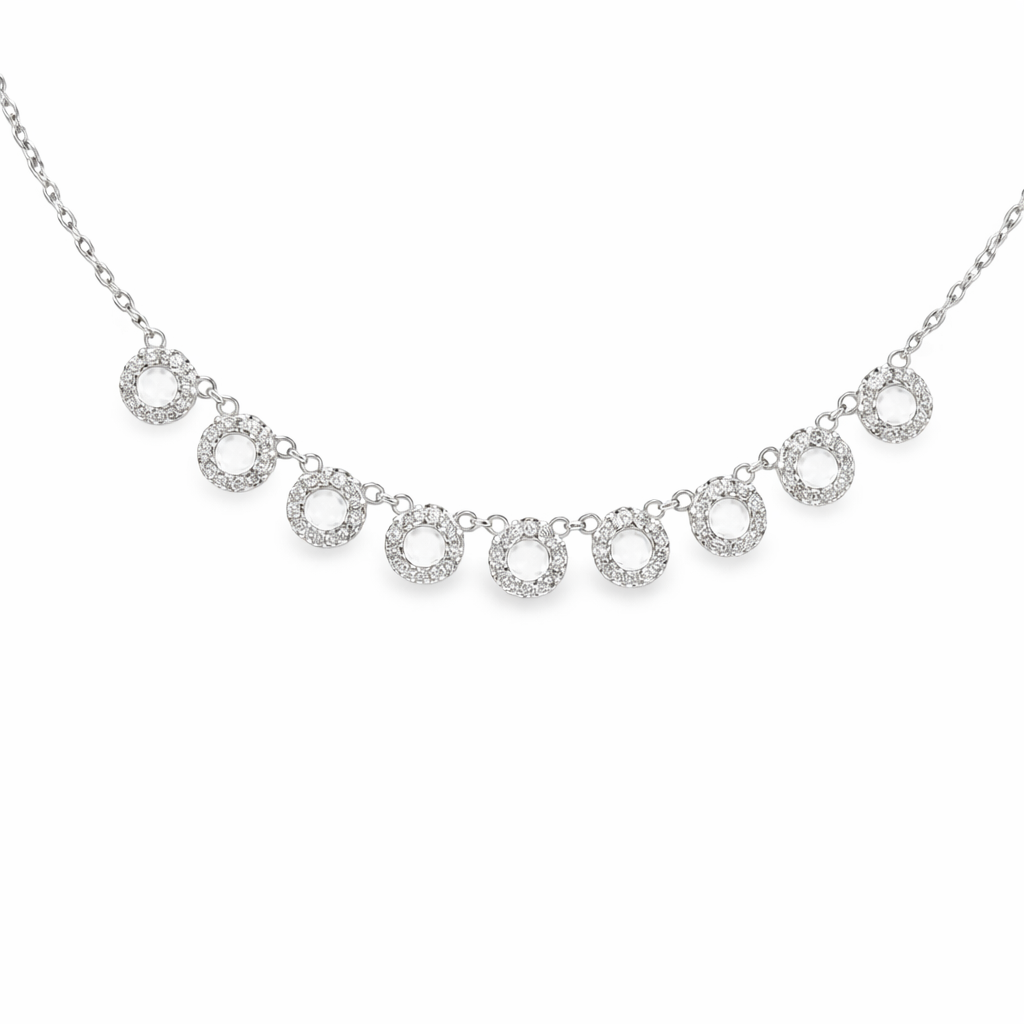0.77ct Diamond Pendant 14k White Gold