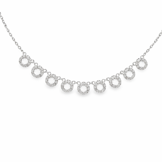 0.77ct Diamond Pendant 14k White Gold