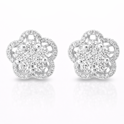 2.24CT Diamond 14k White Gold Earring