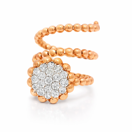 1.19CT Diamond Ring 18K Rose Gold