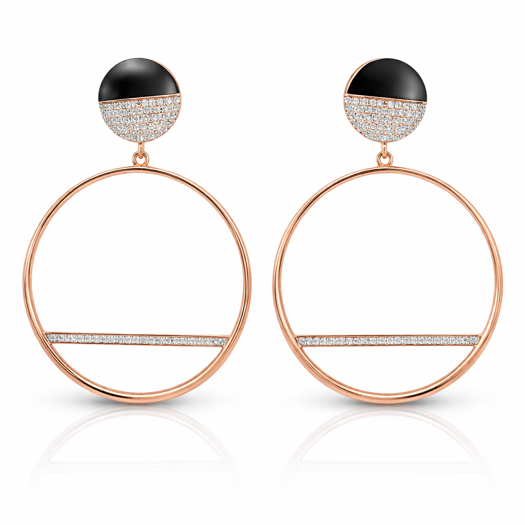 0.49CT Diamond 14k Rose Gold Earring