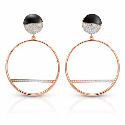 0.49CT Diamond 14k Rose Gold Earring