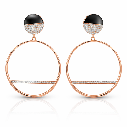 0.49CT Diamond 14k Rose Gold Earring