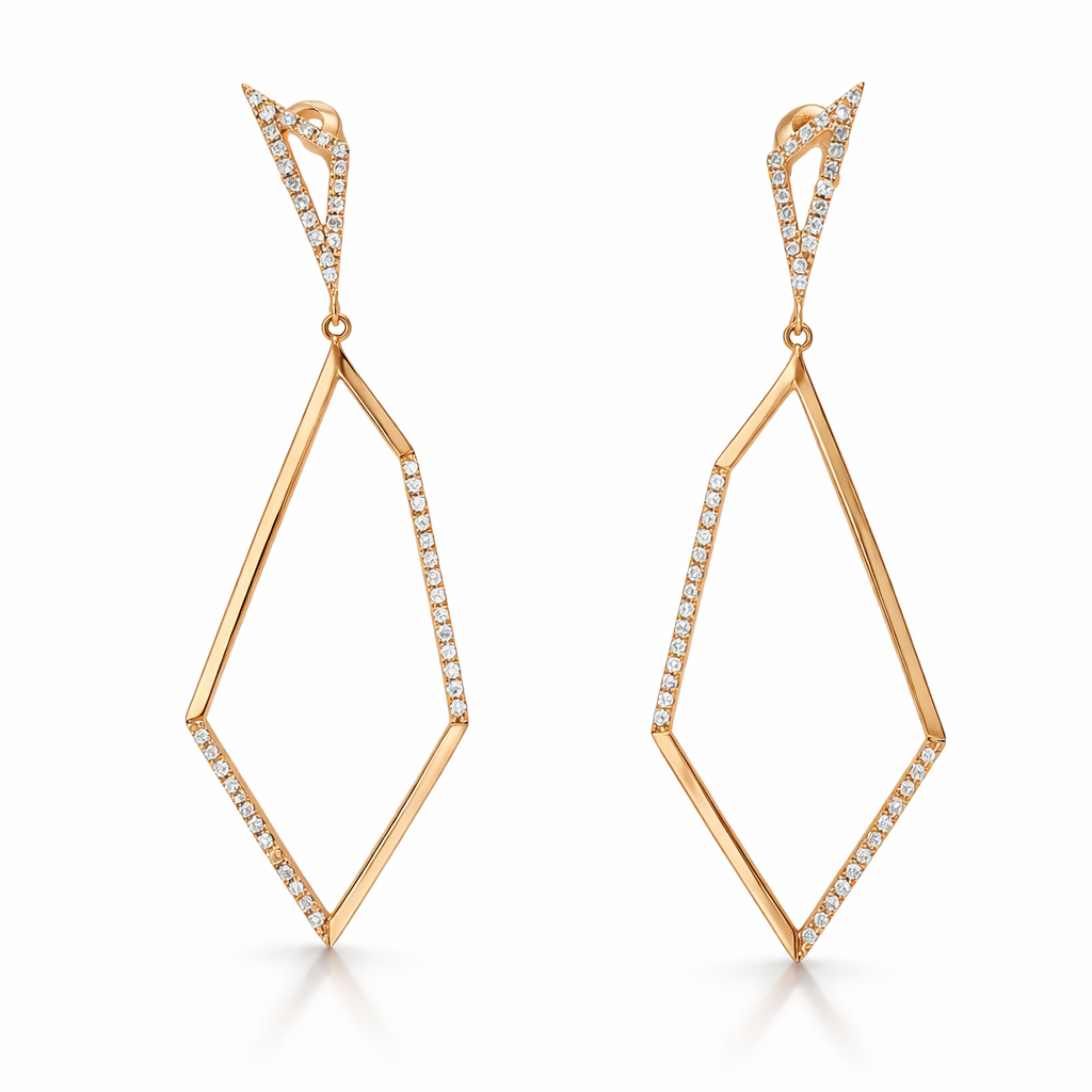 0.29Ct Diamond Earring 14k Rose Gold
