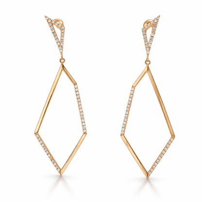 0.29Ct Diamond Earring 14k Rose Gold