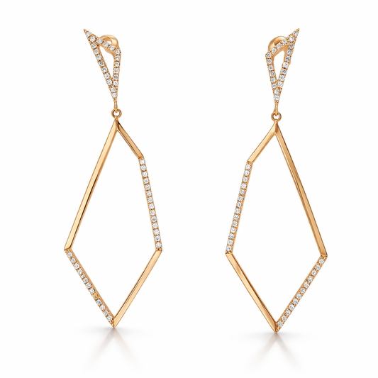 0.29Ct Diamond Earring 14k Rose Gold