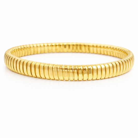 Plain Stretch Bangle 14k Yellow Gold