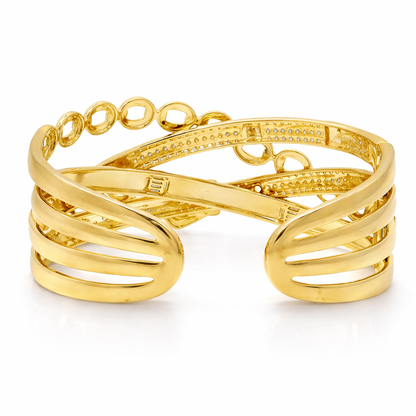 3.80CT Diamond Bangle 14K Yellow Gold