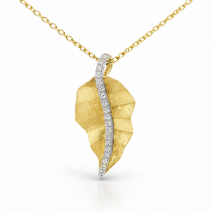 0.09CT Diamond Pendant 14k Yellow Gold