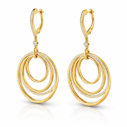 0.47CT Diamond 14k Yellow Gold Earring