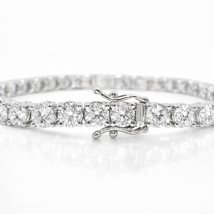 11.90CT Lab Diamond Bracelet 14k White Gold