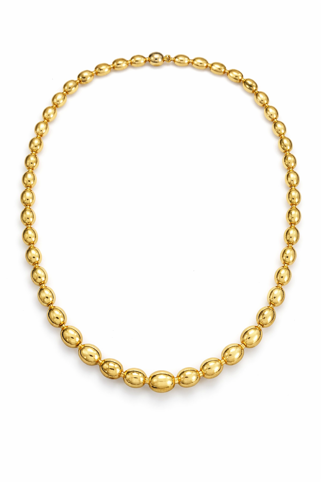 Plain Gold Necklace 14K Yellow Gold Necklace