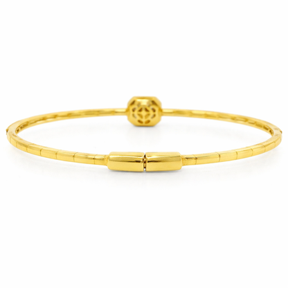 1.29CT Diamond Bangle 18k Yellow Gold