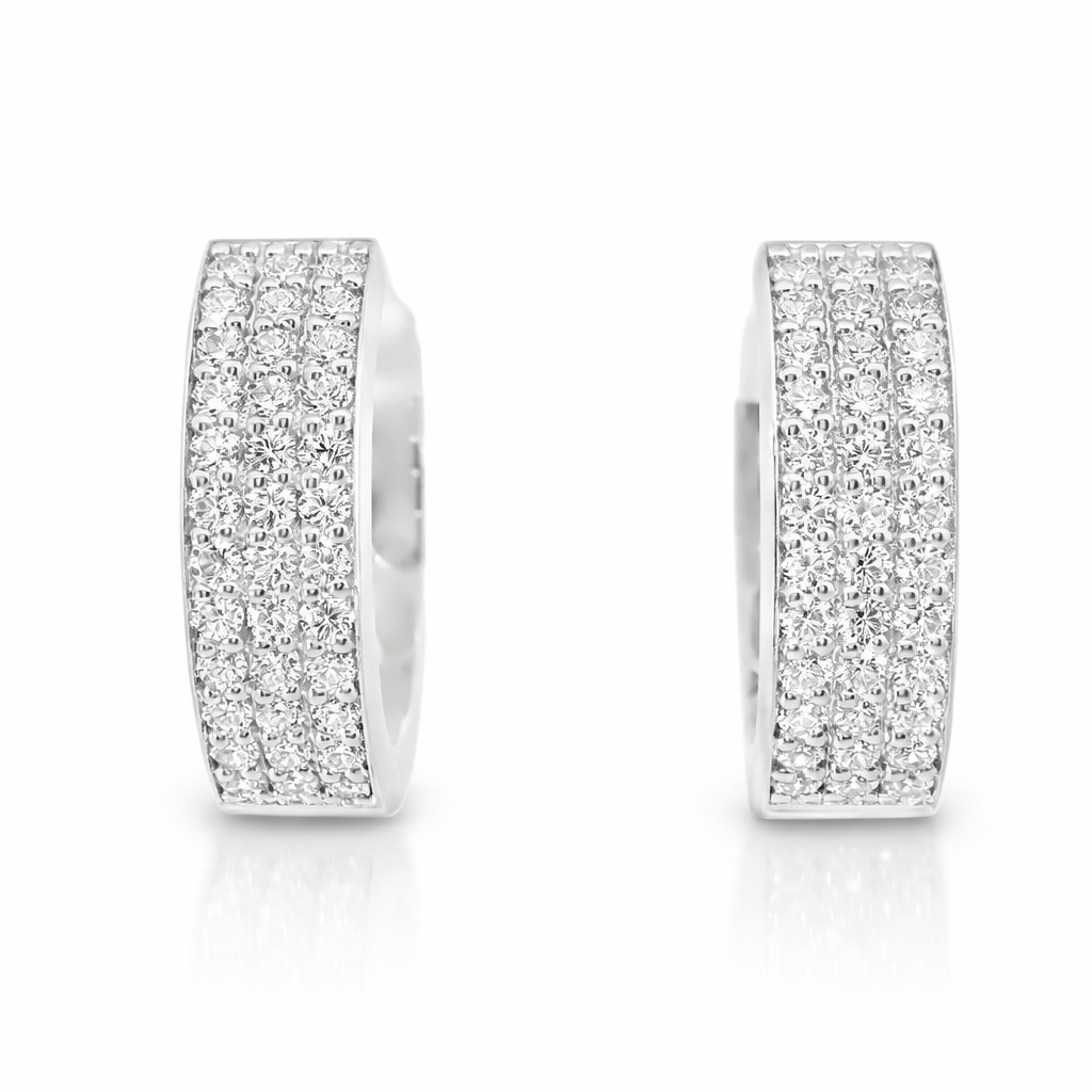 0.49CT Diamond  18k White Gold Earring
