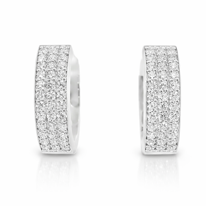 0.49CT Diamond  18k White Gold Earring