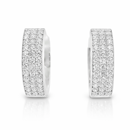 0.49CT Diamond  18k White Gold Earring