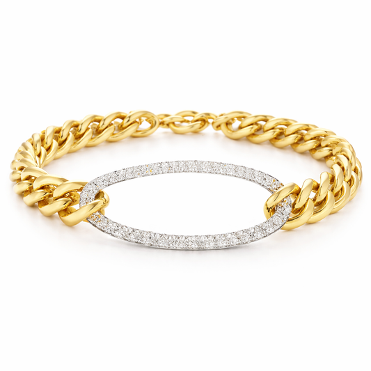 0.35CT Diamond Bracelet 14k Yellow Gold
