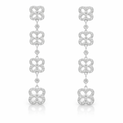 2.20CT Diamond 14K White Gold Earring